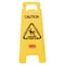 Rubbermaid Commercial Multilingual "Caution" Floor Sign, Plastic, 11x12x25, Bright Yellow FG611200YEL - alternate 3
